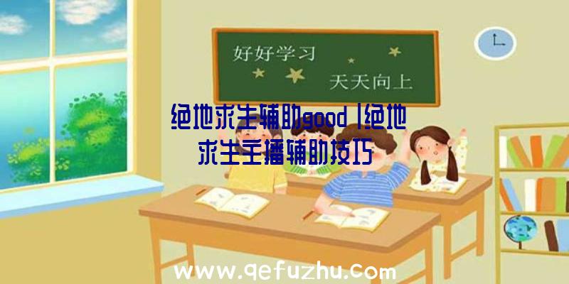 「绝地求生辅助good」|绝地求生主播辅助技巧